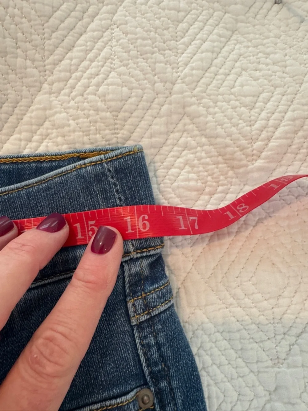 SPANX Blue High-Rise Wide Leg Jeans Large 33” inseam - Picture 7 of 7